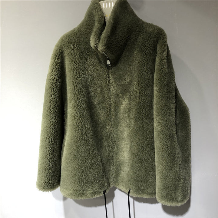 Women's comfortable and cozy fleece jacket with high collar Amarae