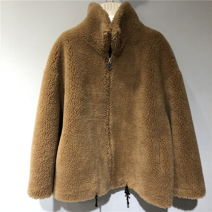 Women's comfortable and cozy fleece jacket with high collar Amarae