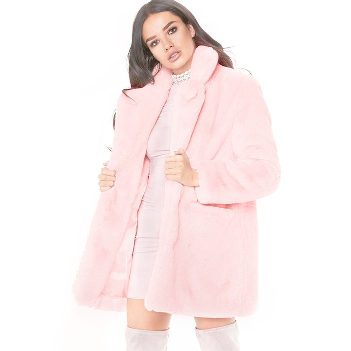 Ladies Luxurious Oversized Plush Jacket Lune London