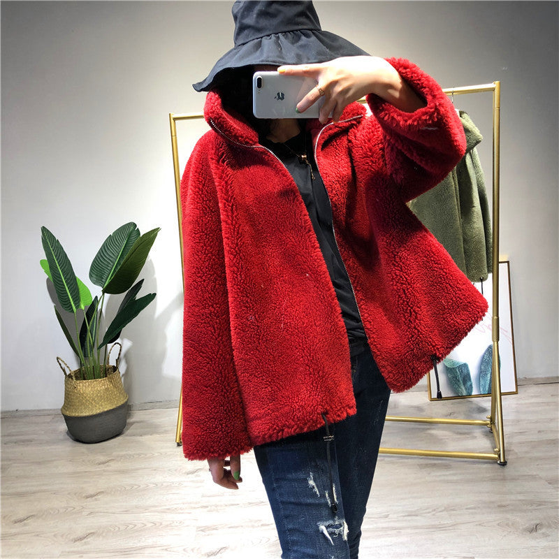 Women's comfortable and cozy fleece jacket with high collar Amarae