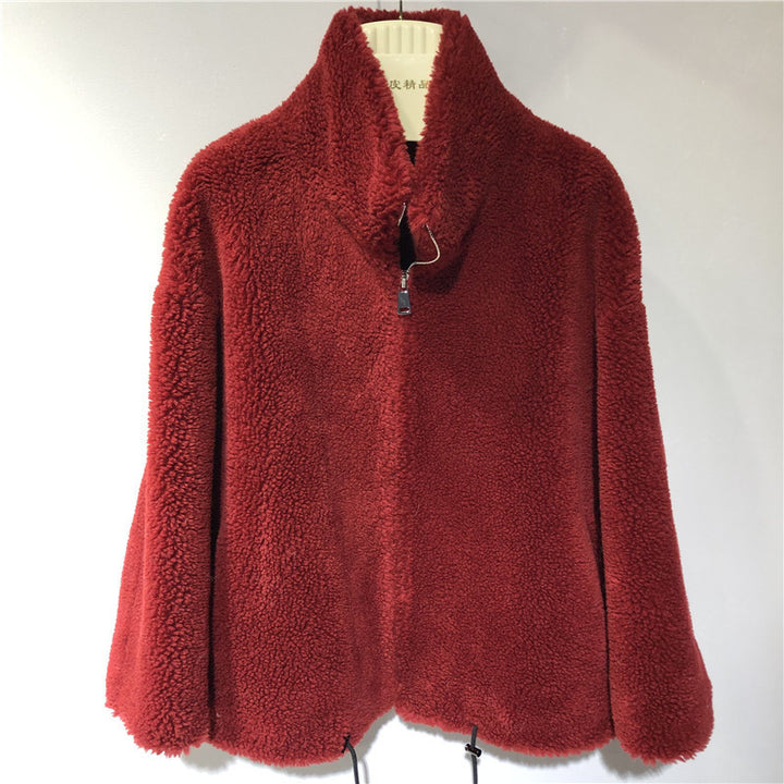 Women's comfortable and cozy fleece jacket with high collar Amarae