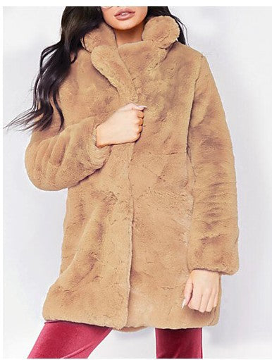Ladies Luxurious Oversized Plush Jacket Lune London