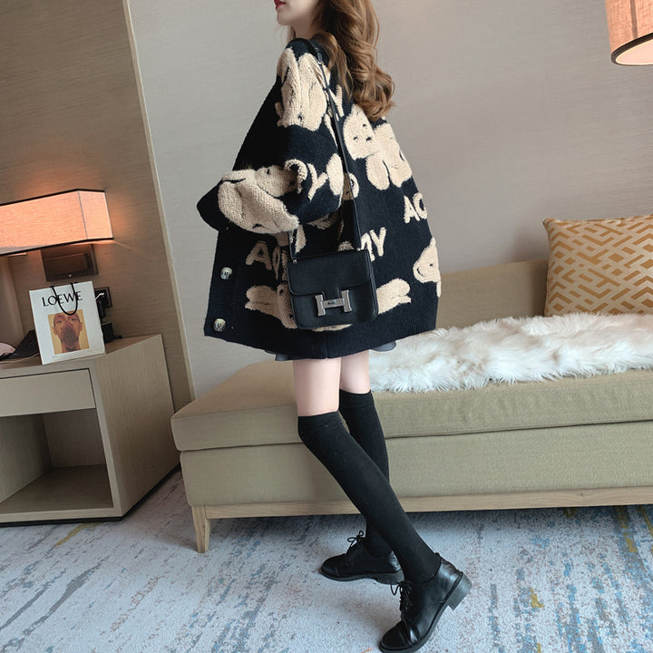 Gilet femme avec motif ludique et grandes poches Chic & Stil