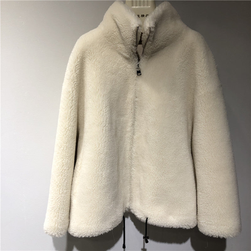 Women's comfortable and cozy fleece jacket with high collar Amarae