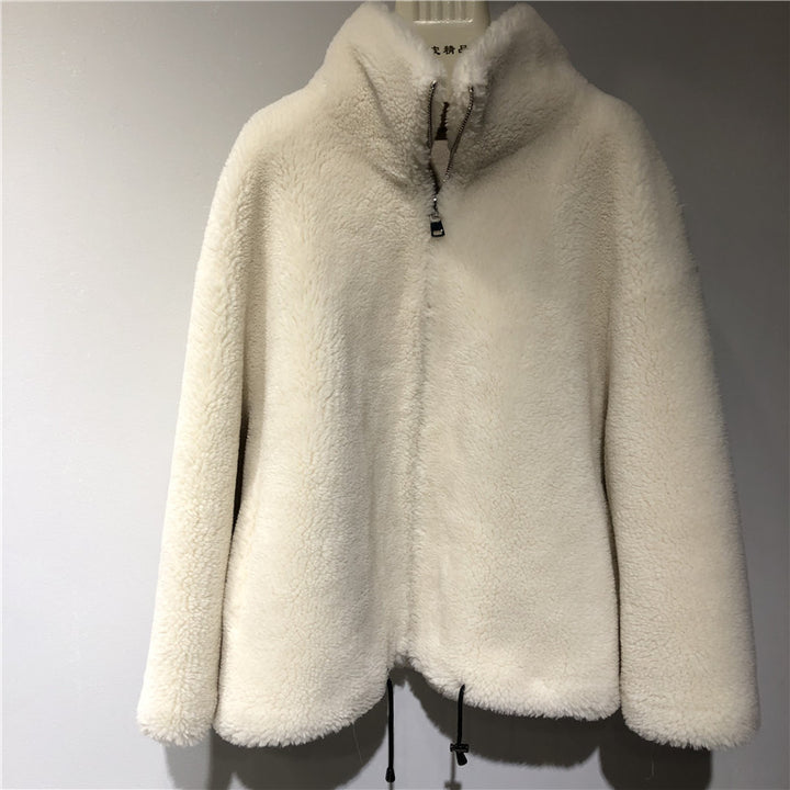 Women's comfortable and cozy fleece jacket with high collar Amarae