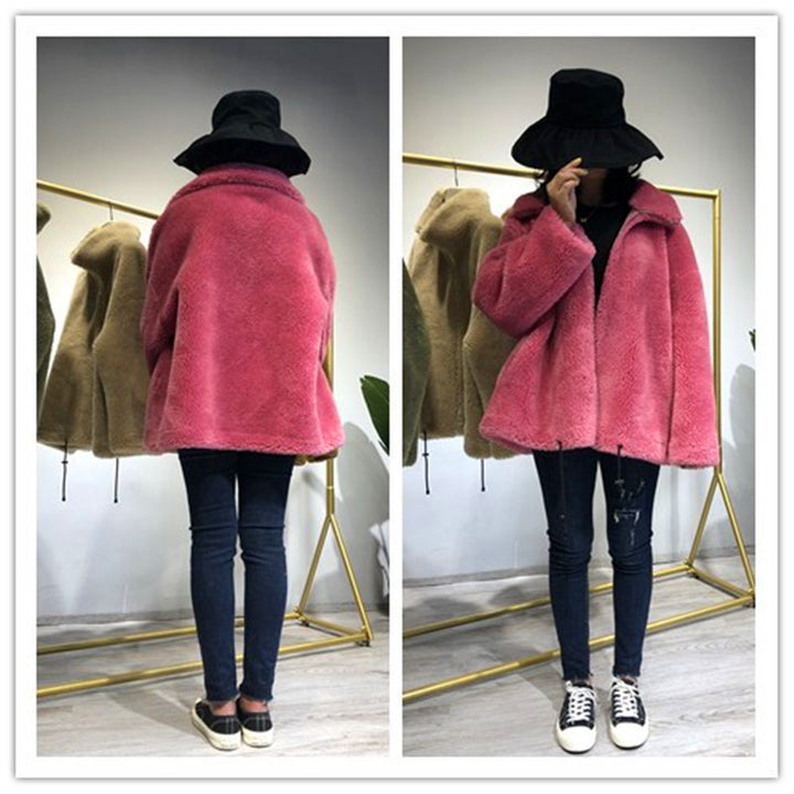 Women's comfortable and cozy fleece jacket with high collar Amarae