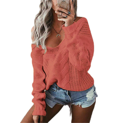 Knit sweater for women with a loose fit and openwork pattern Amarae