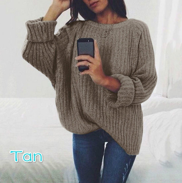 Chunky knit pullover for women with a loose fit and relaxed sleeves Lune London