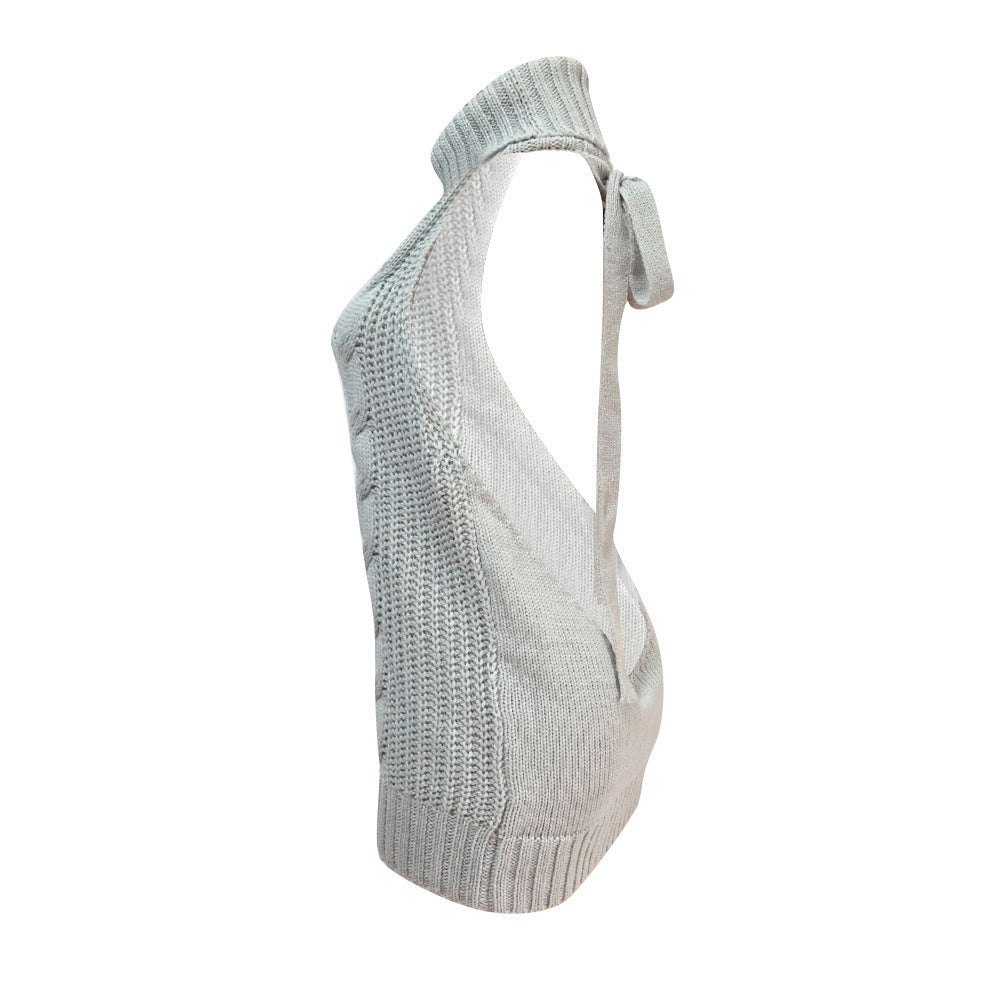 Knit dress for women with stand-up collar and side zipper Lune London
