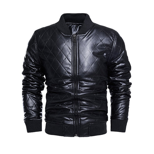 Quilted bomber jacket for men in faux leather Amarae
