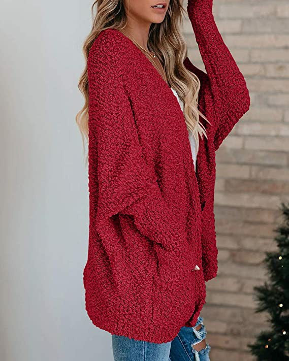 Cardigan cosy femme avec coupe ouverte et grandes poches Chic & Stil