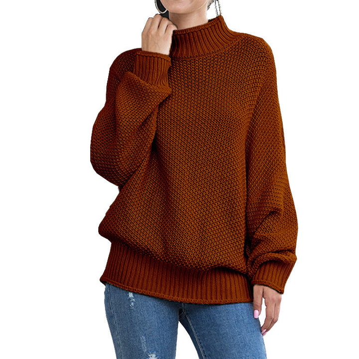 Chunky knit sweater for women with a high neck and relaxed fit Lune London