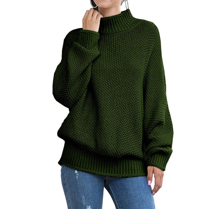 Chunky knit sweater for women with a high neck and relaxed fit Lune London