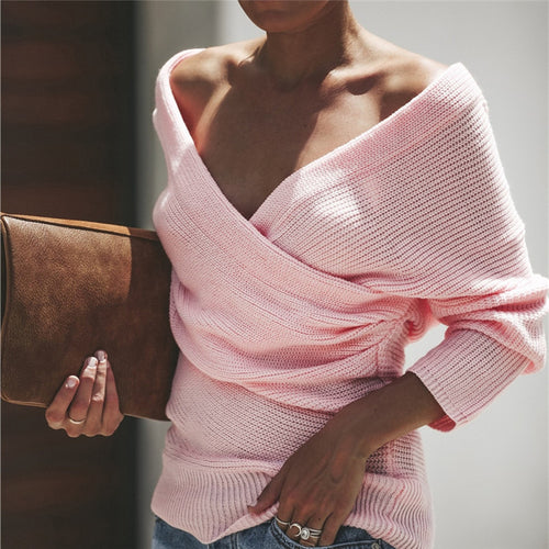 Draped pullover for women with a loose fit and off-shoulder Amarae