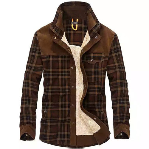 Flannel jacket for men with soft lining Amarae