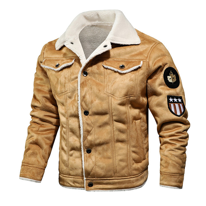 Leather jacket for men with warm fleece lining Lune London