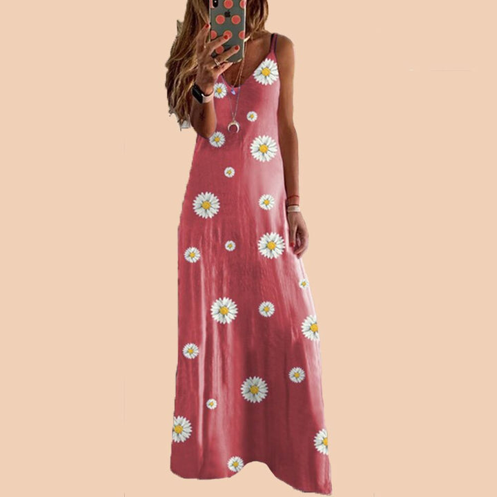 Lune London floral print sleeveless maxi dress