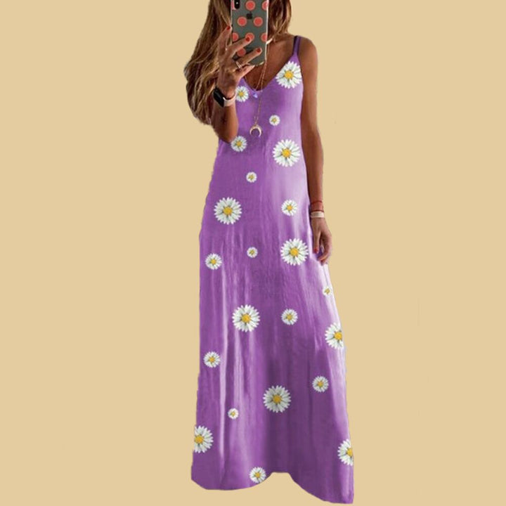 Lune London floral print sleeveless maxi dress
