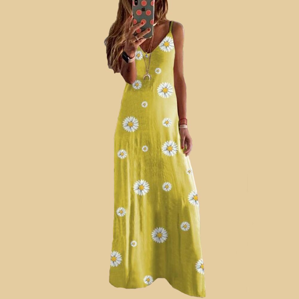 Lune London floral print sleeveless maxi dress