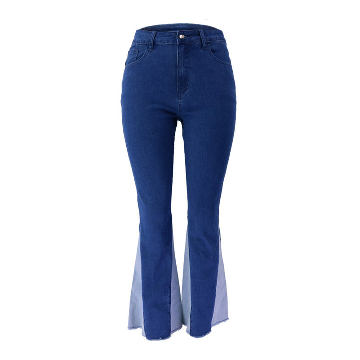 Casual women’s jeans with frayed hem Lune London