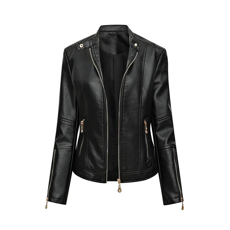 Ladies elegant faux leather jacket Lune London