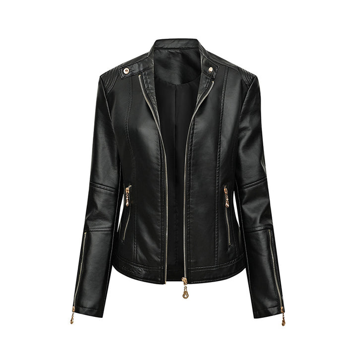 Ladies elegant faux leather jacket Lune London