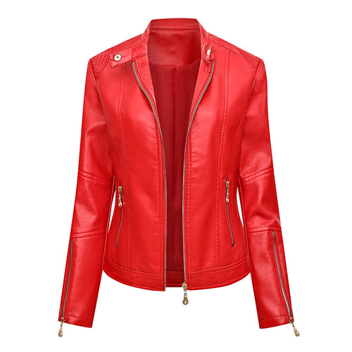 Ladies elegant faux leather jacket Amarae