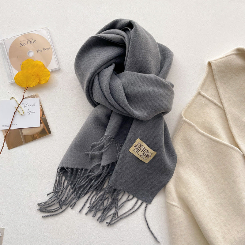 Reversible scarf made of cashmere imitation, 200x65cm