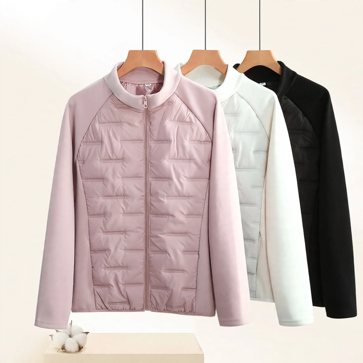Sporty, fitted quilted jacket for women