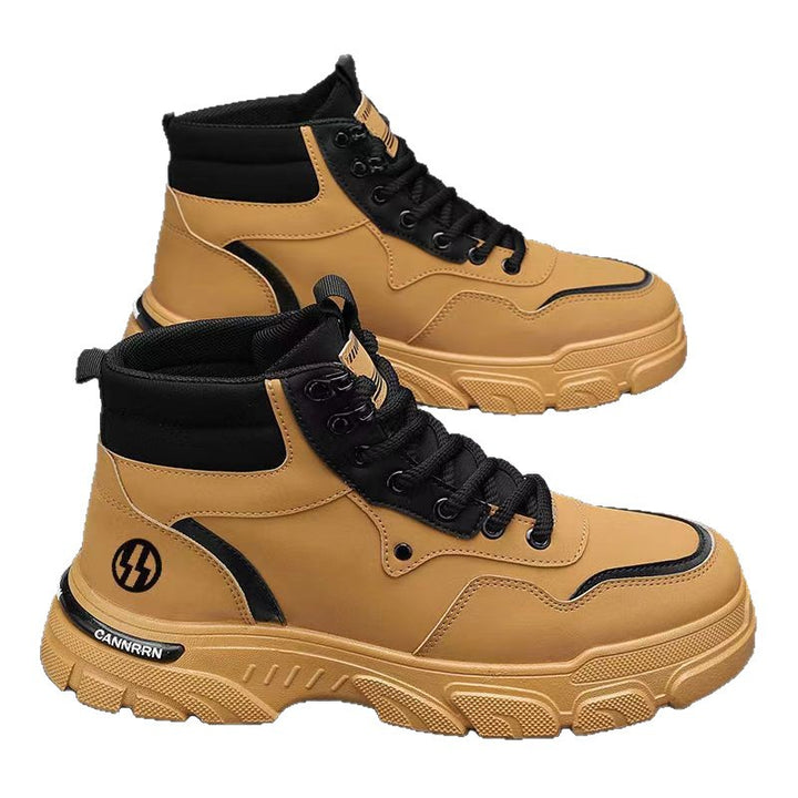 Men's boots with warm lining, slipping resistant
