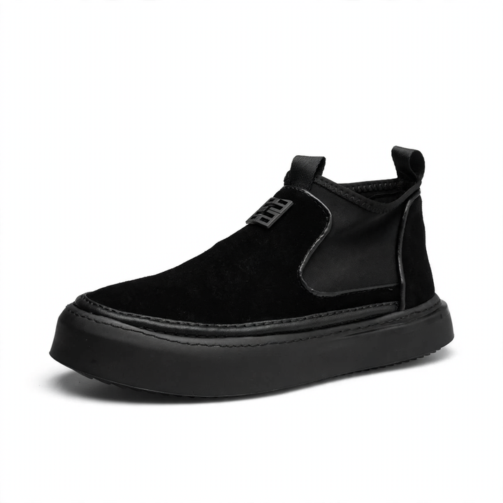Men's ankle boots, suede look, lined or unlined