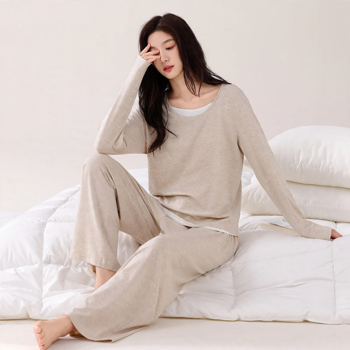 Women's Pajama Set, Modal Cotton, with Breast Padding