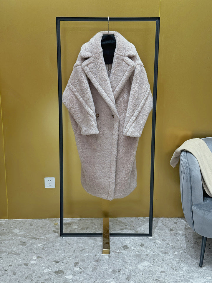 Women's Winter Coat, Teddy Look, Long