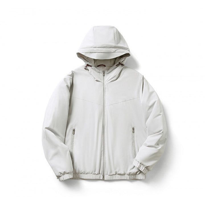 Elegant men's hoodie, wool and silk