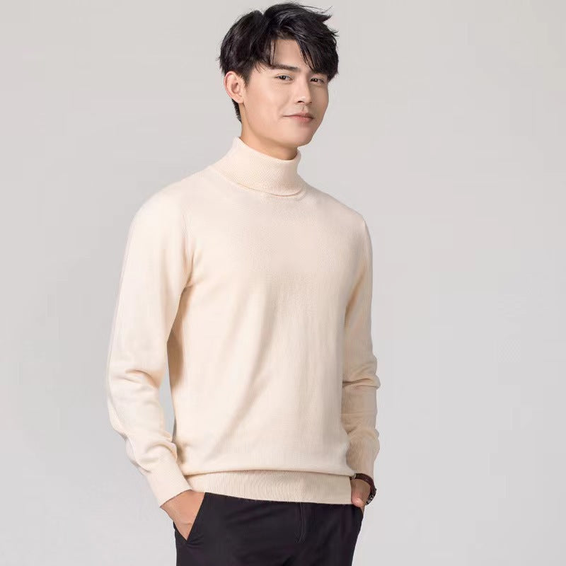 Men's Wool Pullover, Turtleneck, Easy Care