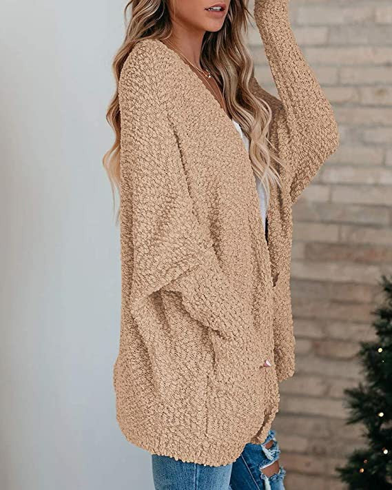 Cardigan cosy femme avec coupe ouverte et grandes poches Chic & Stil