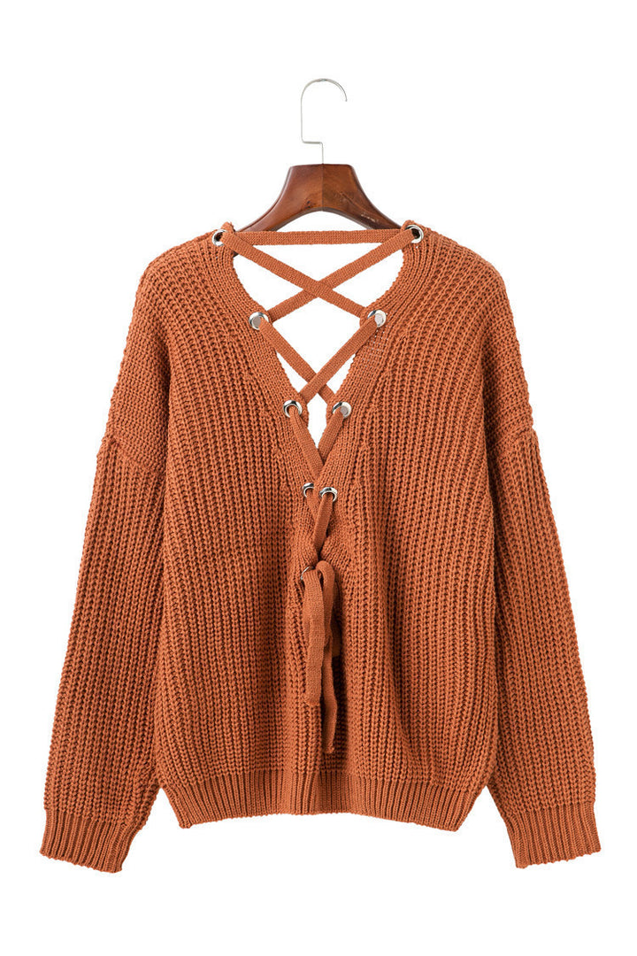 Knitted sleeveless sweater for women with a special lace design Lune London