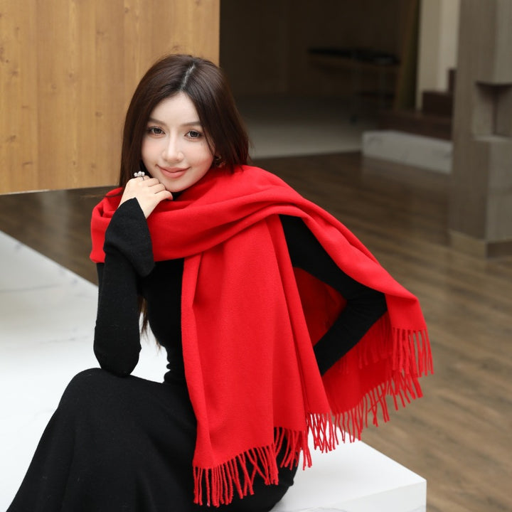 Wool scarf and shoulder wrap, 70x200 cm