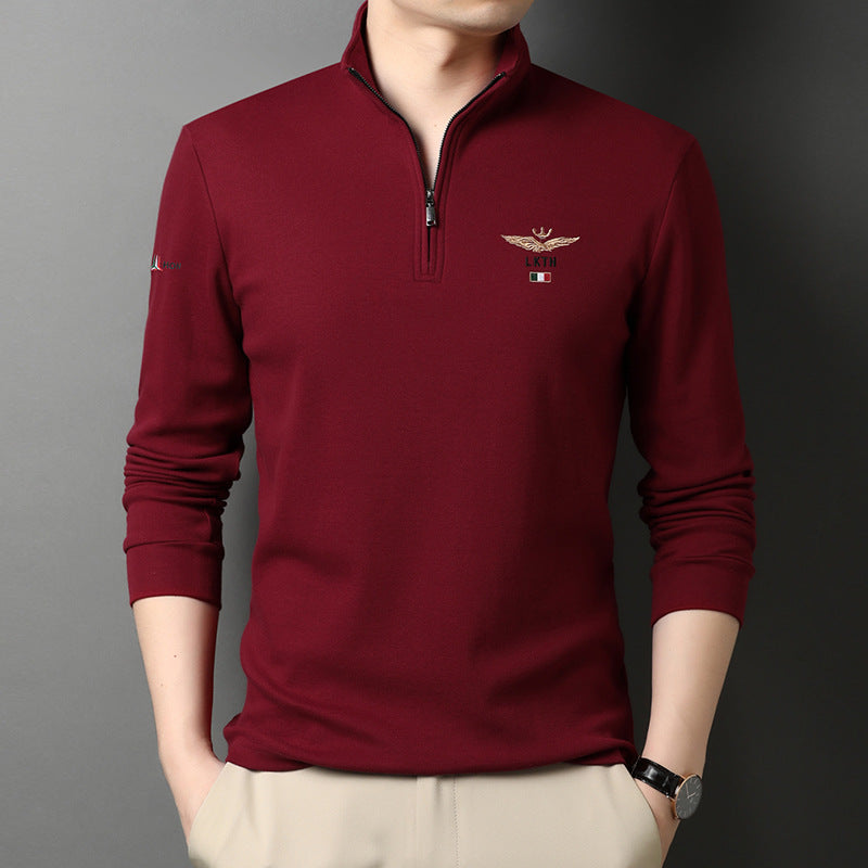 Elegant high-neck sweater for men with zipper Lune London