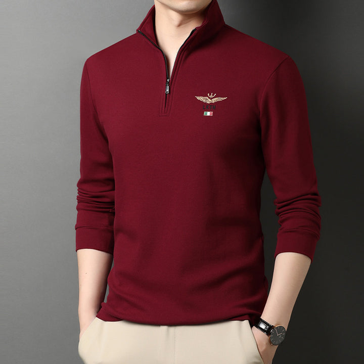 Elegant high-neck sweater for men with zipper Lune London