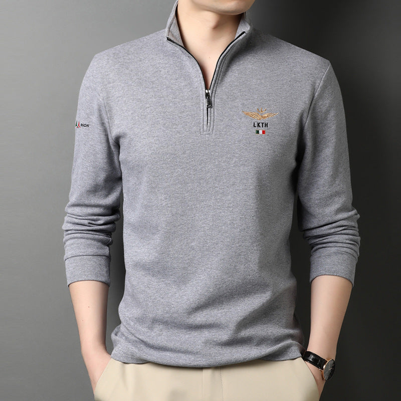 Elegant high-neck sweater for men with zipper Lune London