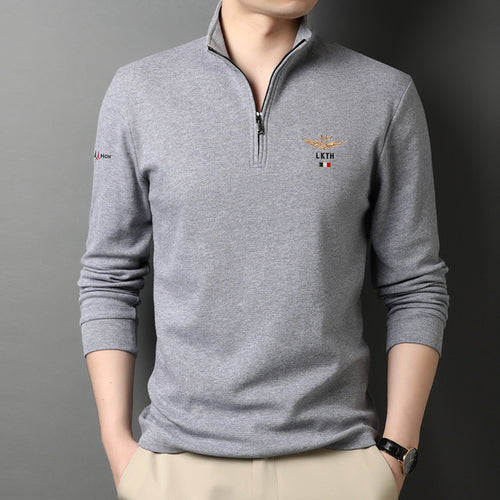 Elegant high-neck sweater for men with zipper Amarae