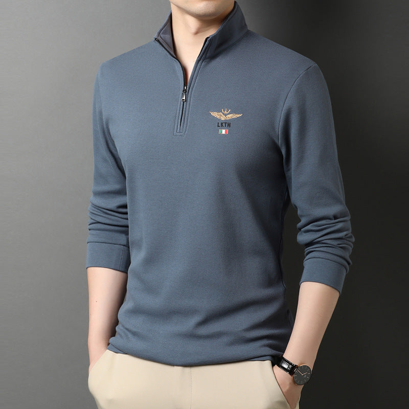 Elegant high-neck sweater for men with zipper Lune London
