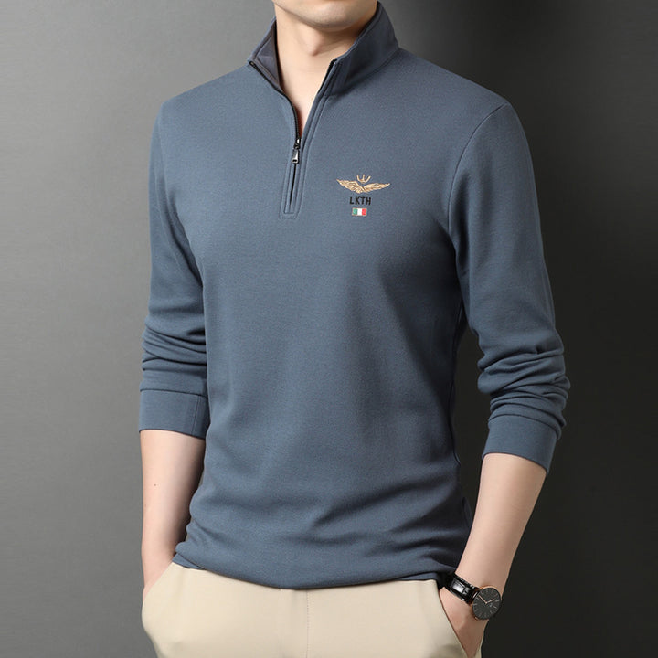 Elegant high-neck sweater for men with zipper Lune London