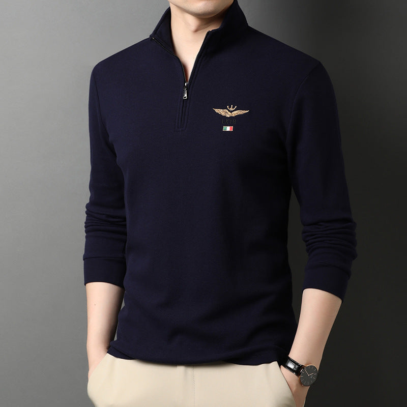 Elegant high-neck sweater for men with zipper Lune London