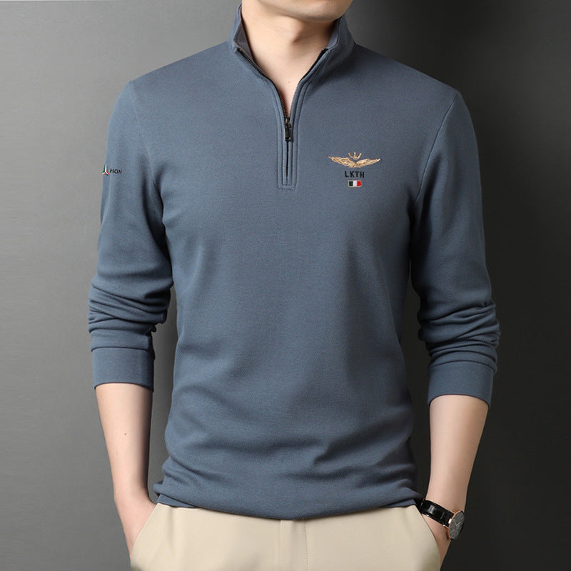Elegant high-neck sweater for men with zipper Lune London