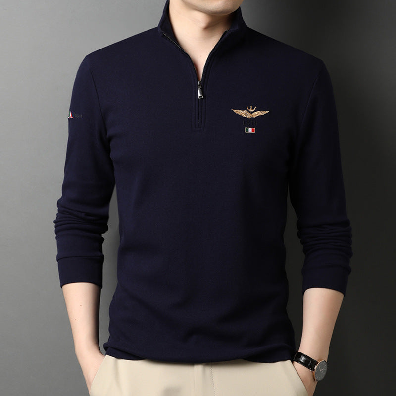 Elegant high-neck sweater for men with zipper Lune London