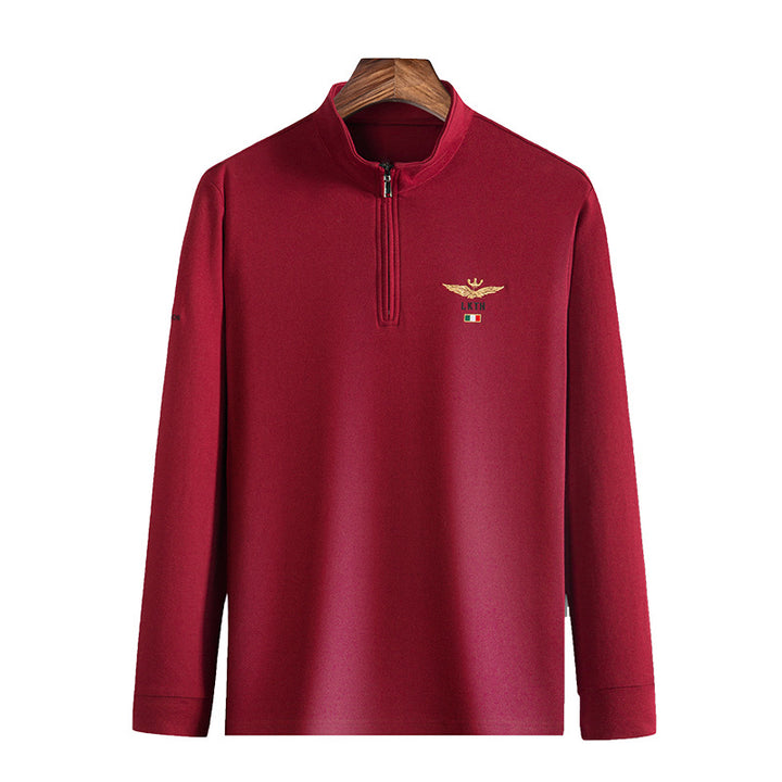 Elegant high-neck sweater for men with zipper Lune London