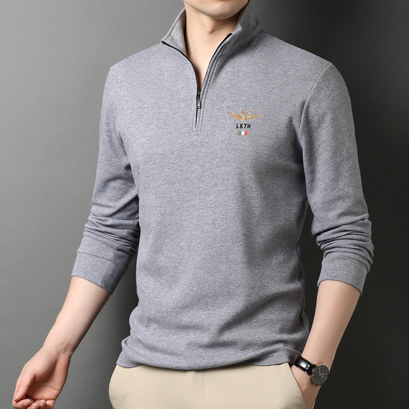Elegant high-neck sweater for men with zipper Lune London