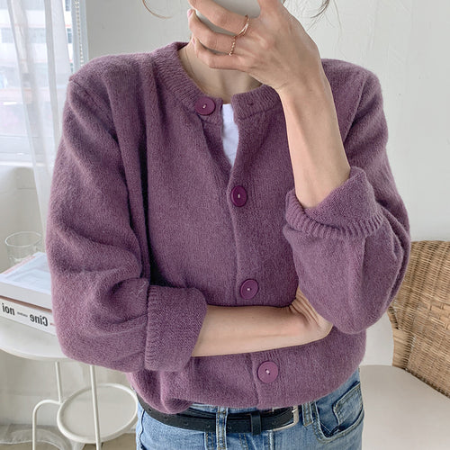 Cardigan doux pour femmes avec détails de boutons décoratifs Chic & Stil
